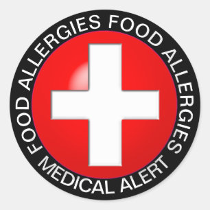 Medical Alert - Red Classic Round Sticker