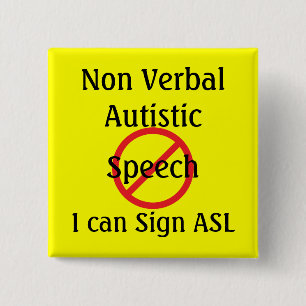 Medical Alert Tools Non Verbal Autistic 2 Inch Square Button