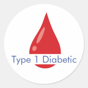 Medical Alert - Type 1 Diabetic Classic Round Sticker