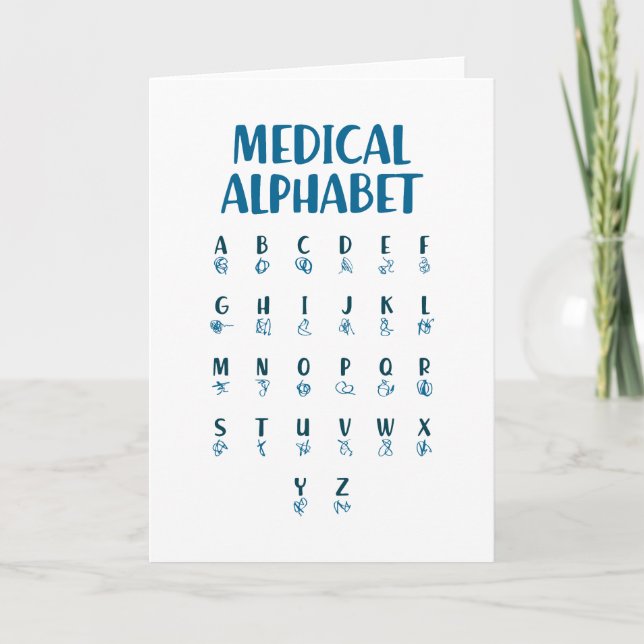 Medical Alphabet Card (Front)