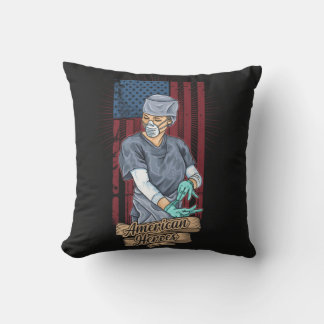 Medical American Heroes Throw Pillow