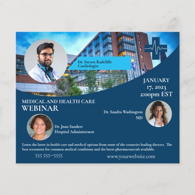Medical and Health Care Webinar Flyer (Front)