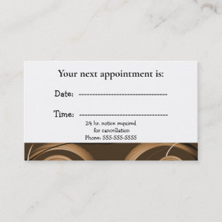 Medical Appointment Card Brown Abstract