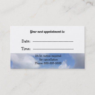 Medical Appointment Cloudy Skies Card