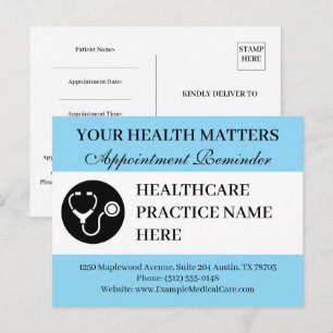 Medical Appointment Reminder Postcard