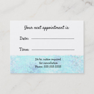Medical Appointment Speckled Blue Card