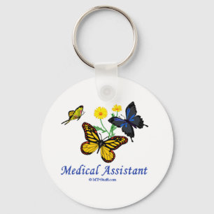 Medical Assistant Butterfly Keychain