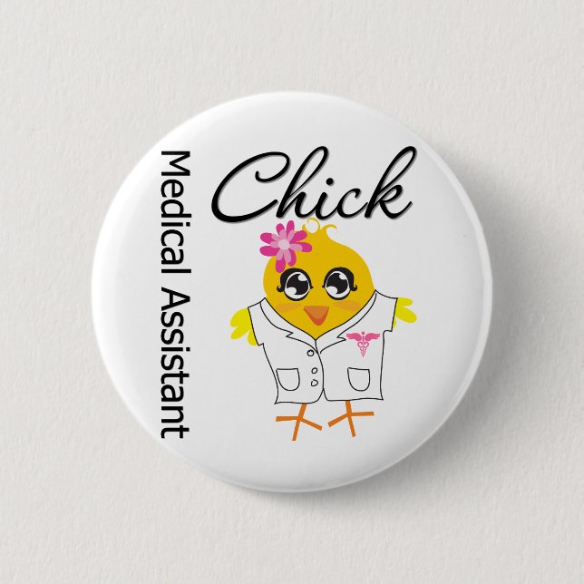 Medical Assistant Chick v2 2 Inch Round Button (Front)