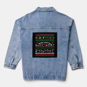 Medical Assistant Christmas Shirt Denim Jacket