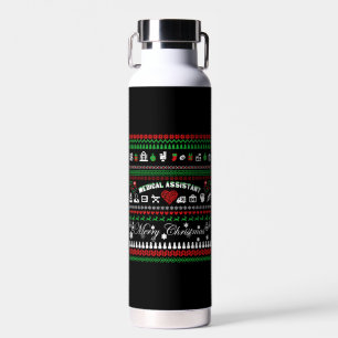 Medical Assistant Christmas Shirt Water Bottle
