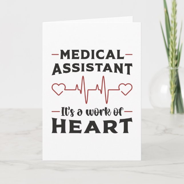 Medical Assistant Heart Doctor Medicine Funny Card (Front)