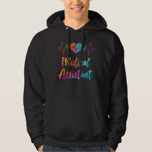 Medical Assistant Heartbeat Nursing Hospital Heart Hoodie