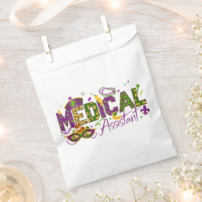 Medical Assistant - Mardi Gras Favour Bag (Clipped)