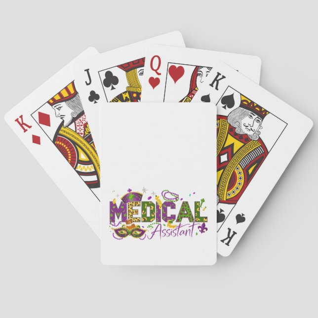 Medical Assistant - Mardi Gras Playing Cards (Back)