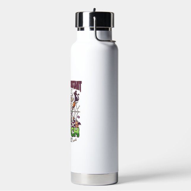 Medical Assistant Witch Skeleton Syringe Cauldron  Water Bottle (Left)