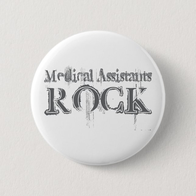 Medical Assistants Rock 2 Inch Round Button (Front)