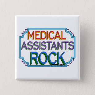 Medical Assistants Rock 2 Inch Square Button