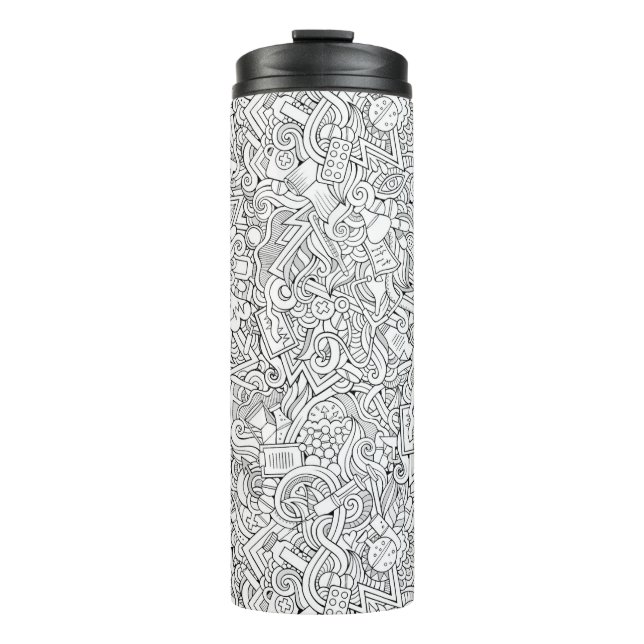 Medical B&W Pattern Thermal Tumbler (Front)