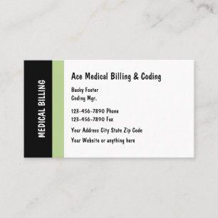 Medical Billing And Coding Modern Design Business Card