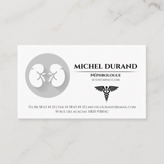 Medical Business Cards Nephrologist (Front)