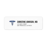 Medical Caduceus | Doctor Nurse Return Address
