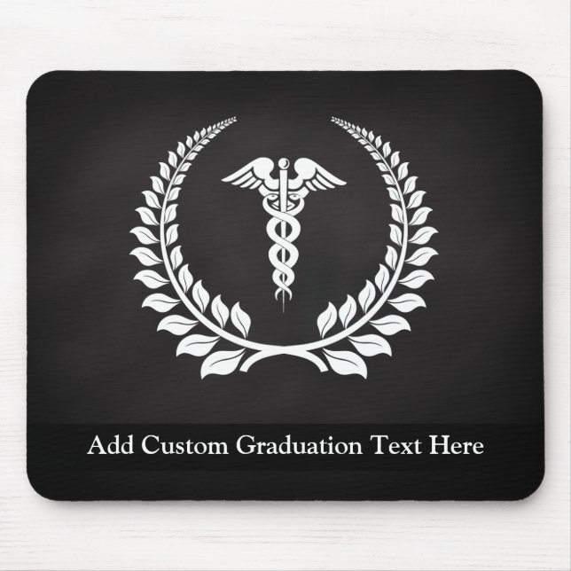 Medical Caduceus Laurel Mouse Pad (Front)