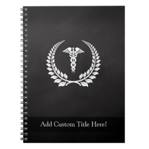 Medical Caduceus Laurel Notebook