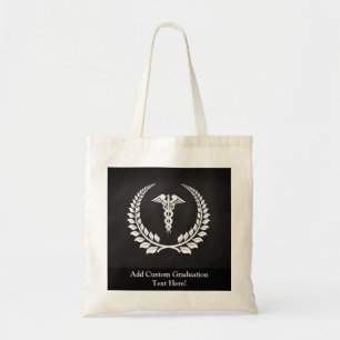 Medical Caduceus Laurel Tote Bag