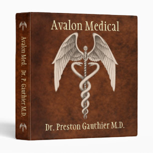 Medical Caduceus Presentation Business Binder