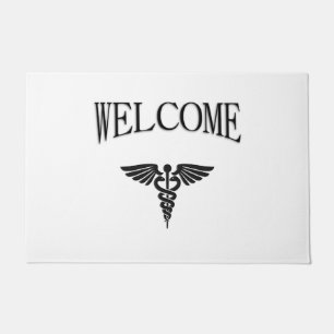 Medical Caduceus Welcome Mat