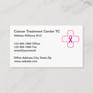 Medical Cancer Treatment Center Oncologist Business Card