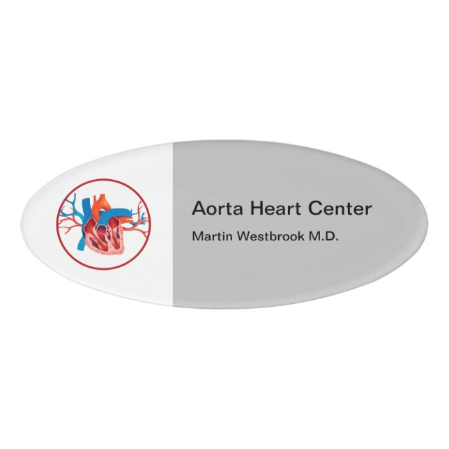 Medical Centre Cardiologist Name Tags (Front)