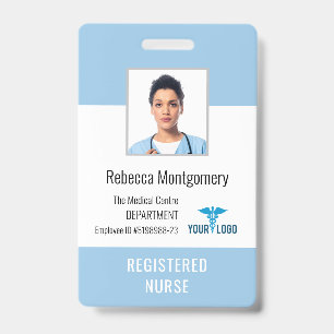 Medical Centre Employee Nurse Photo ID Badge