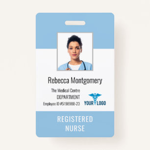 Medical Centre Employee Nurse Photo ID Badge