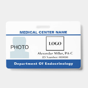 Medical Centre Hospital Logo Barcode Photo Badge