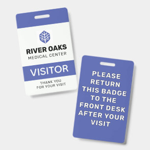 Medical Centre Hospital Visitor Pass ID Badge