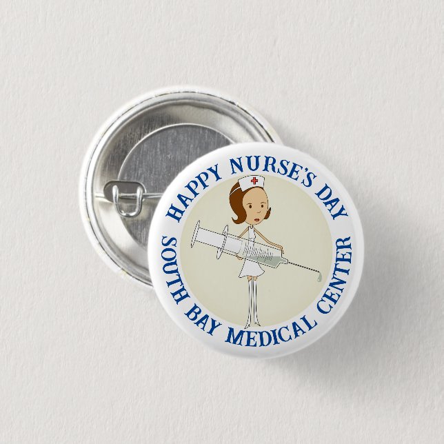 Medical Centre Nurse's Day  1 Inch Round Button (Front & Back)