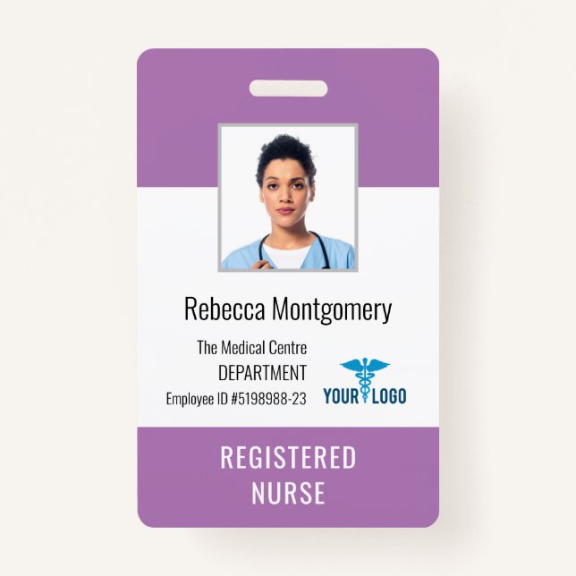 Medical Centre Registered Nurse Photo ID Badge (Front)