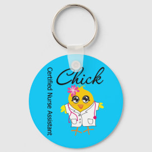 Medical Chick v2 Certified Nurse Assistant Keychain