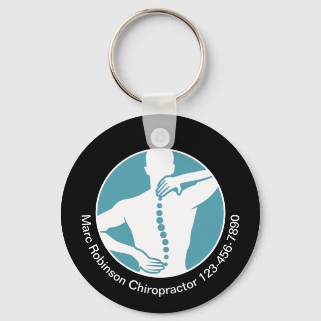 Medical Chiropractor Spine Promotional Keychains (Front)