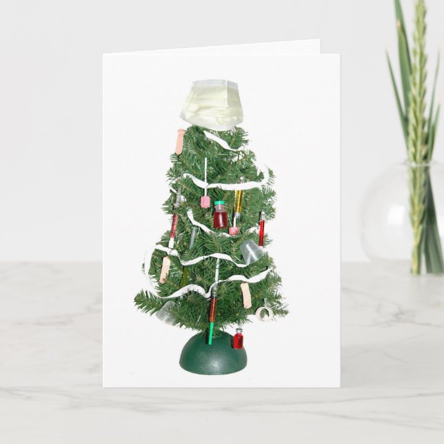 Medical Christmas tree Holiday Card (Front)