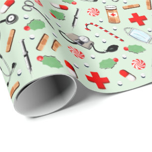 Medical Christmas Wrapping Paper