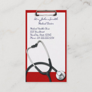 Medical Clipboard with Stethoscope - Appointment Card