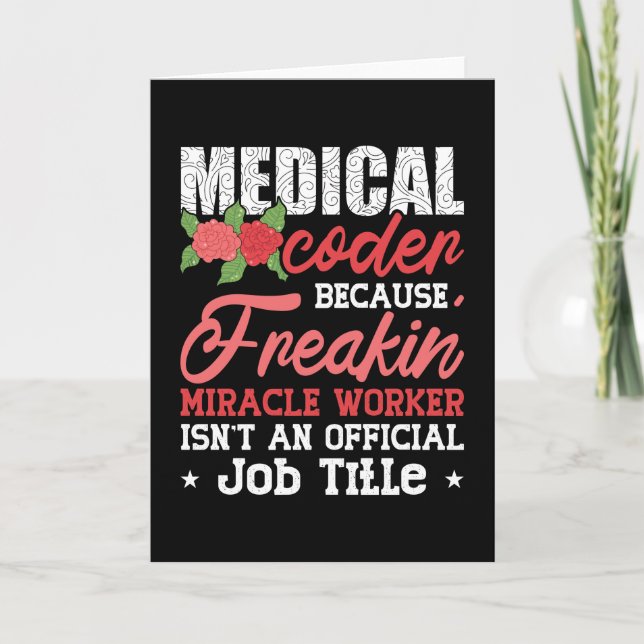 Medical Coder Because Freakin Assistant ICD Coding Card (Front)