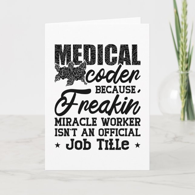 Medical Coder Because Freakin ICD Coding Assistant Card (Front)