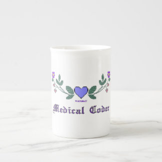 Medical Coder Blue CS Print Bone China Mug