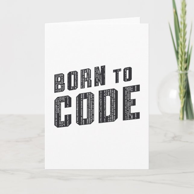 Medical Coder Born To Code Coding ICD Programmer Card (Front)