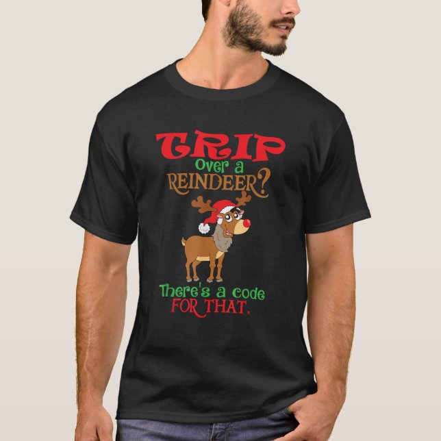 Medical Coder Christmas Holiday T-Shirt (Front)