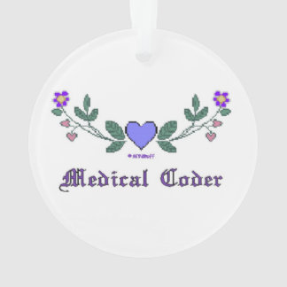 Medical Coder Cross Stitch Print Ornament
