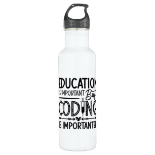 Medical Coder Education Is Important Coding ICD 710 Ml Water Bottle